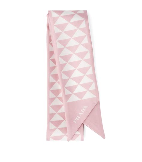 prada pink shawl with fur trim rada|Prada silk scarf.